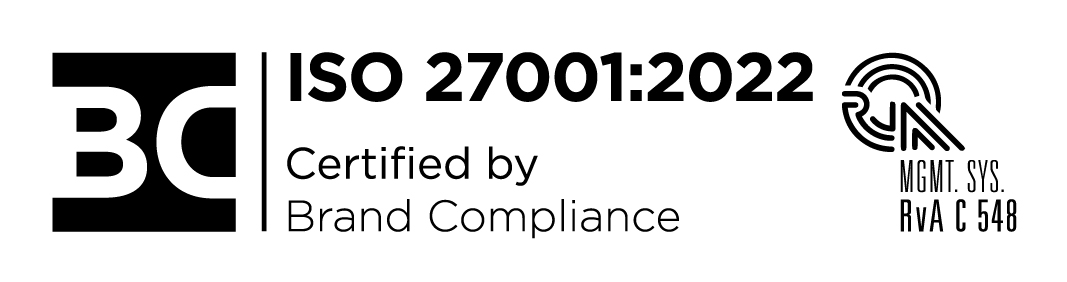 ISO 27001:2022 Certified by Brand Compliance – RvA C 548
